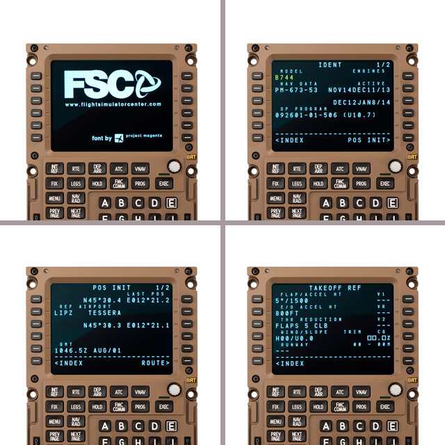 FSC news B747 CDU screens